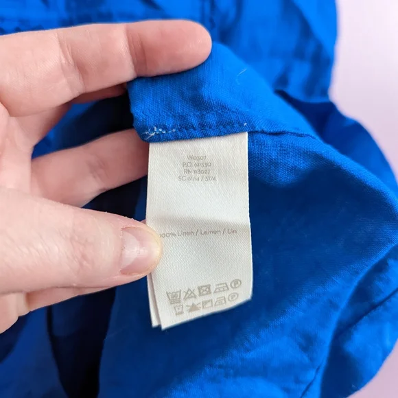 Boden Size 6P Royal Blue Linen Dress LIKE NEW - Picture 4 of 7